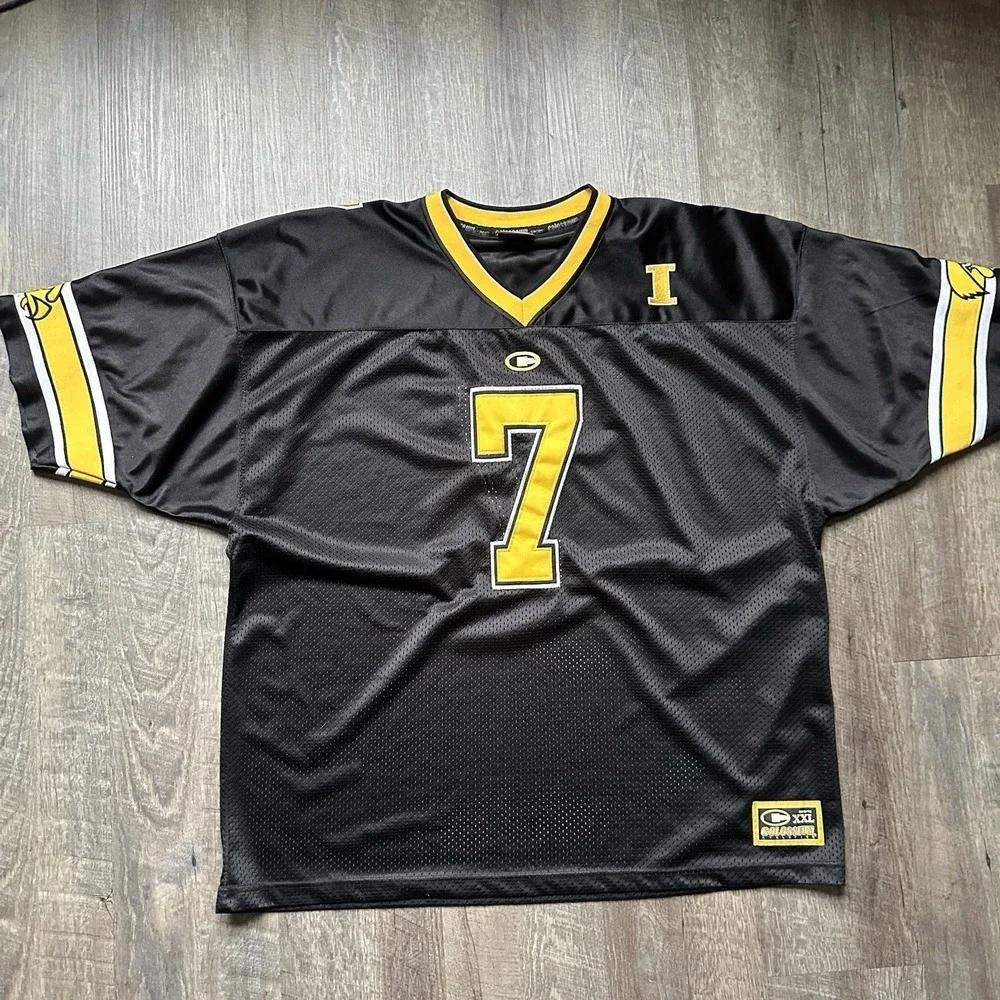 Iowa Hawkeyes #7‎ Jersey XXL Black Gold Colosseum NCAA Tigerhawk